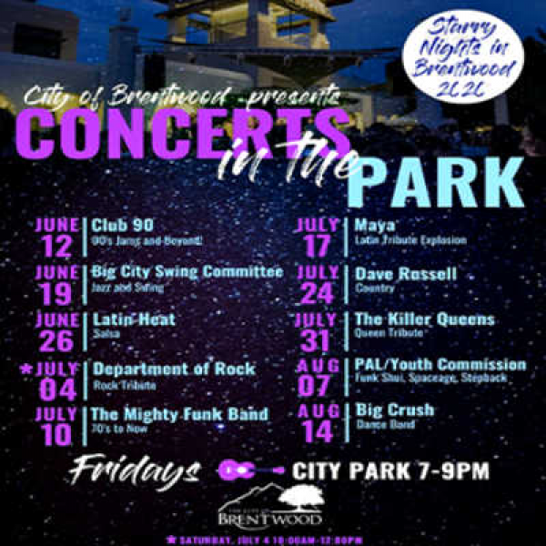 2022 Brentwood Starry Nights Concerts in the Park