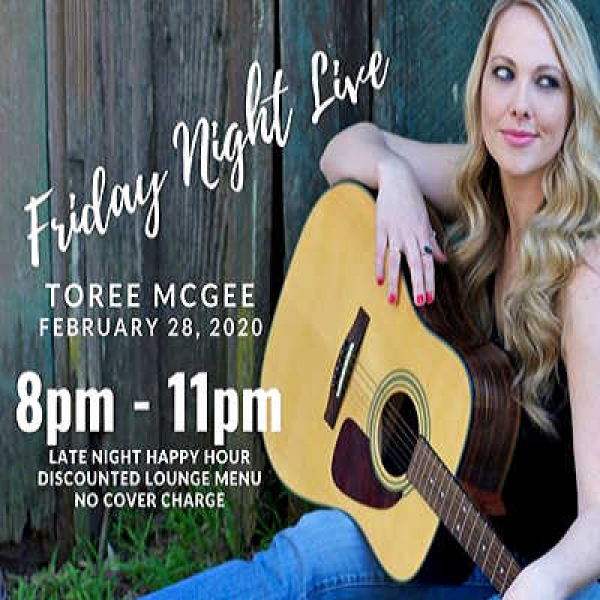 Friday Night Live with Toree McGee | Event Calendar | Contra Costa Live