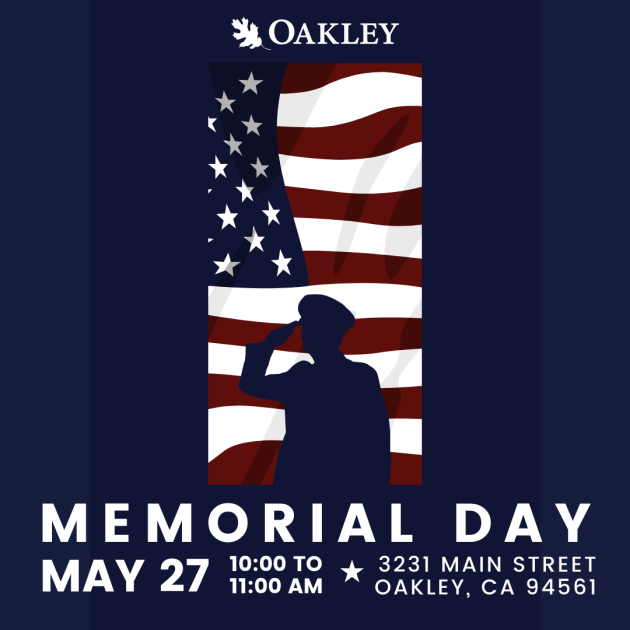 City of Oakley: Memorial Day Ceremony | Event Calendar | Contra Costa Live