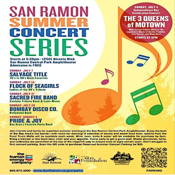 Summer Concerts 2024 San Ramon Event Calendar Contra Costa Live